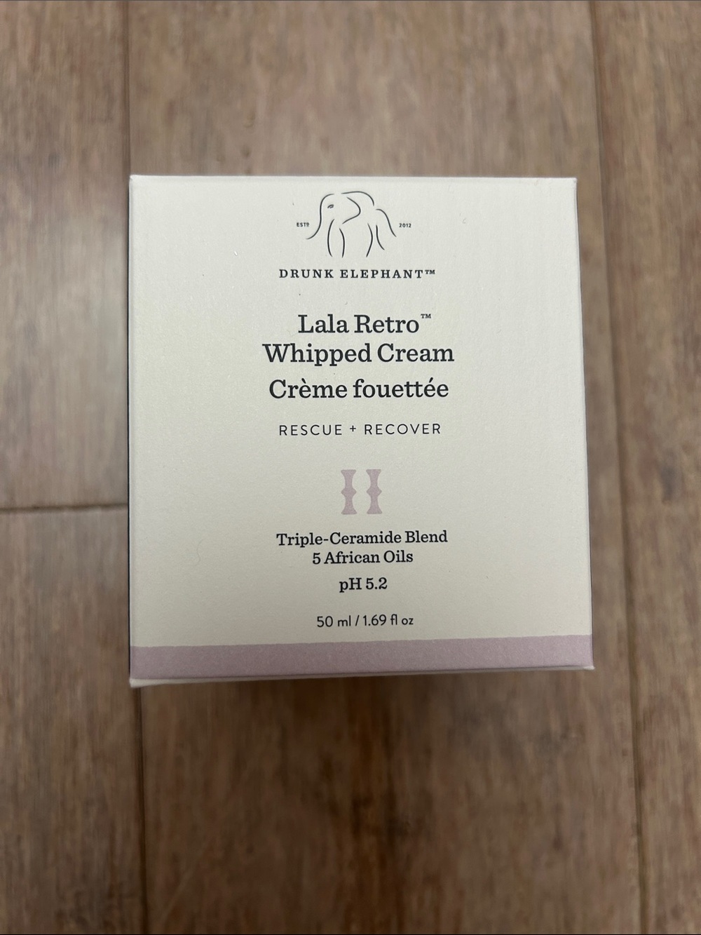 Drunk Elephant Lala Retro Whipped Cream - Cream and Pale Purple Accents